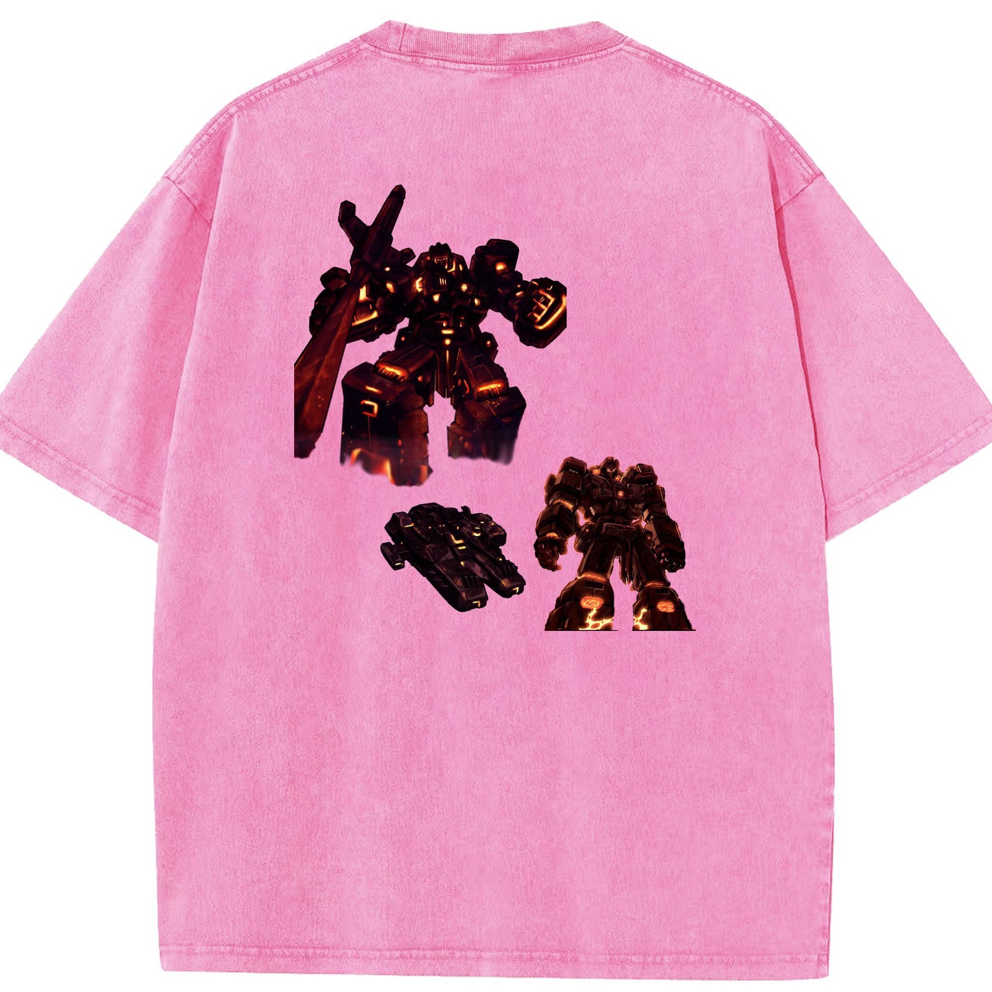 （画像用）  綿100% ヴィンテージ風 半袖Tシャツ（背面プリント）